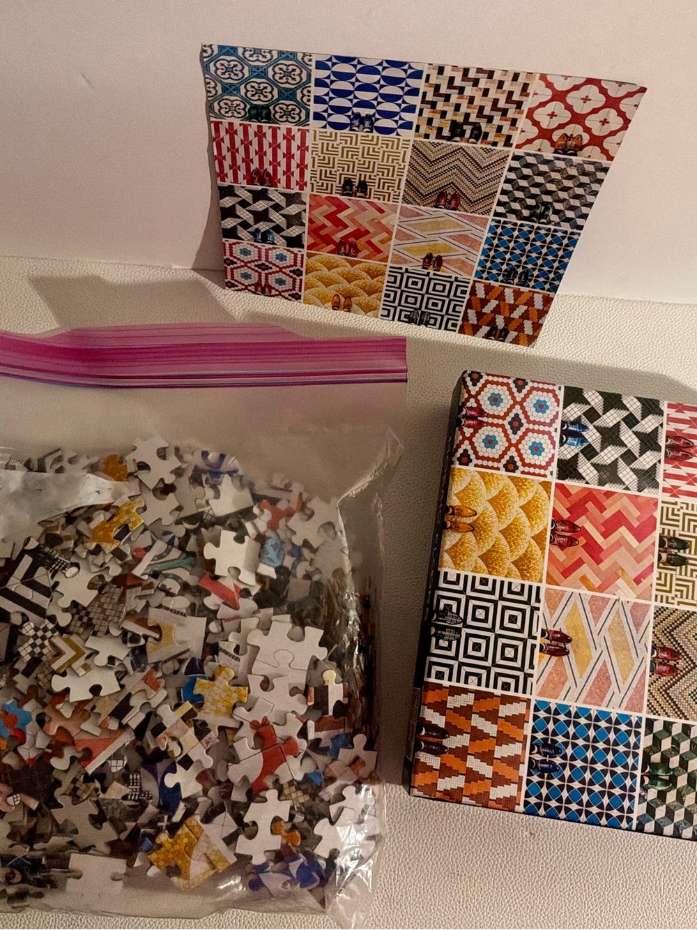 Galison Mosaic Floors 500 Piece Jigsaw Puzzle Complete Colorful Tile Art 20x20 - Picture 14 of 16